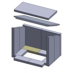 Bodenstein hinten links 200 x 82 x 30 mm Feuerraumauskleidung (Schamotte), passend für Haas+Sohn: Haas+Sohn Göteborg 252.17
