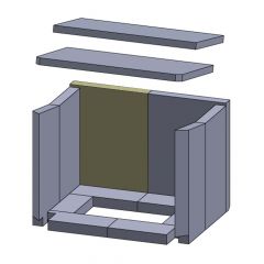 Rückwandstein links/rechts 330x230x30mm (Schamotte) passend für Haas+Sohn **