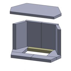 Bodenstein hinten 260x40x30mm (Schamotte) passend für Haas+Sohn **