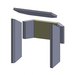 Rückwandstein 235x172x30mm (Schamotte) passend für Haas+Sohn **