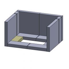 Bodenstein links/rechts 152x70x30mm (Schamotte) passend für Haas+Sohn Viking **