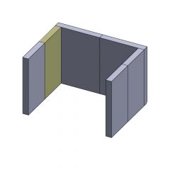 Feuerraumauskleidung Wandstein hinten links 300 x 160 x 30 mm Brennraumauskleidung für Kaminöfen, Flamado | schamotte-shop.de
