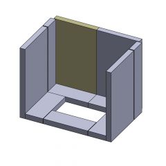 Rückwandstein links/rechts 420x250x30mm (Schamotte) passend für Haas+Sohn **