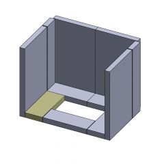 Bodenstein links/rechts 250x105x30mm (Schamotte) passend für Haas+Sohn **