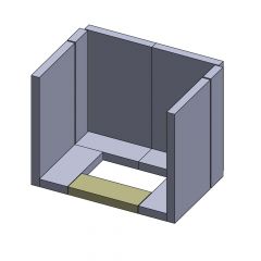 Bodenstein vorne 260x97x30mm (Schamotte) passend für Haas+Sohn **