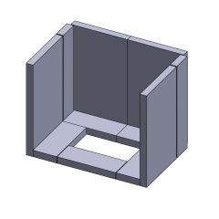 Feuerraumauskleidung 11-teilig passend für Haas+Sohn** Kamine z.B.  Viking 2 168.17 B, , Flamado | schamotte-shop.de
