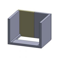 Rückwandstein links/rechts 350x228x30mm (Vermiculite) passend für Haas+Sohn **