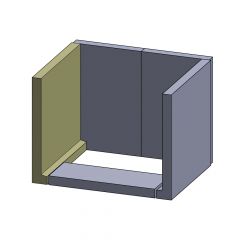 Wandstein links/rechts 350x350x50mm (Vermiculite) passend für Haas+Sohn **