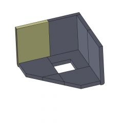 Wandstein vorne links/rechts 330x250x30mm (Schamotte) passend für Haas+Sohn Bornholm **