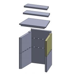 Feuerraumauskleidung Wandstein oben rechts 320 x 230 x 30 mm Brennraum Ersatzteil, Flamado | schamotte-shop.de