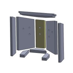 Rückwandstein 315x110x25mm (Vermiculite) passend für Fireplace** | schamotte-shop.de