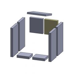 Rückwandstein rechts 185x165x30mm (Vermiculite) passend für Fireplace** | schamotte-shop.de
