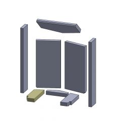 Bodenstein links/rechts 230x80x30mm (Vermiculite) passend für Oranier**