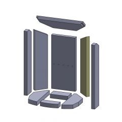 Wandstein hinten rechts 450x100x25mm (Vermiculite) passend für Oranier** | schamotte-shop.de