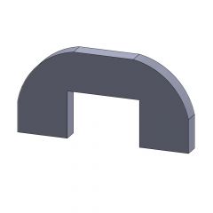 Bodenstein hinten | Oranier** | 320x162x30 mm | Feuerraumauskleidung | PUR Schamotte | Schamotte-Shop.de