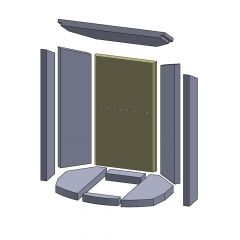 Rückwandstein 470x264x25mm | Feuerraumauskleidung | Oranier** | PUR Schamotte | Schamotte-Shop.de