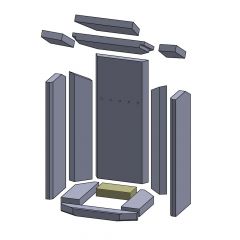 Bodenstein hinten 135 x 67 x 30 mm Brennraum Ersatzteil passend für Oranier** | schamotte-shop.de
