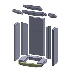 Bodenstein vorne | Oranier** Pori 5D | 300x40x30 mm | Feuerraumauskleidung | PUR Schamotte | Schamotte-Shop.de