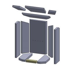 Bodenstein vorne 153 x 40 x 30 mm Brennraum Ersatzteil passend für Oranier** Pori 7B | schamotte-shop.de