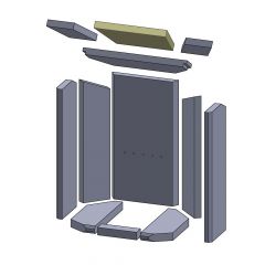 Heizgasumlenkplatte oben 280x190x25mm | Feuerraumauskleidung | Oranier** Pori 7B | Schamotte-Shop.de