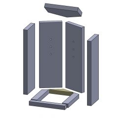 Bodenstein hinten 182 x 42 x 30 mm Brennraum Ersatzteil passend für Oranier** Artemis 3 | schamotte-shop.de