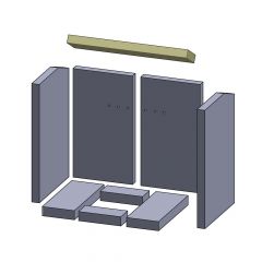Heizgasumlenkplatte 390x75x25mm (Vermiculite) passend für Oranier**