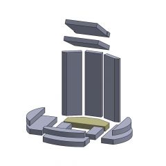 Bodenstein hinten 255 x 107 x 30 mm Brennraum Ersatzteil passend für Oranier** Atrium 5 | schamotte-shop.de