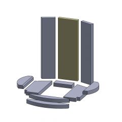 Rückwandstein 515x167x25mm | Oranier**Atrium 7| Feuerraumauskleidung | Flamado | Schamotte-Shop.de
