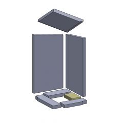 Bodenstein hinten rechts 132x85x30mm (Vermiculite) passend für Oranier Corner 7**