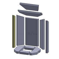 Wandstein vorne 480x52x25mm » Oranier**Kiruna 4 A