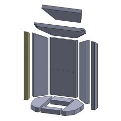 Wandstein vorne links 480x51x25mm » Oranier**Kiruna 4 B