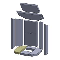 Bodenstein links 325x106x30mm » Oranier** Kiruna 6 A