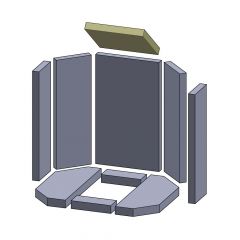 Heizgasumlenkplatte 220x195x25mm » Oranier**