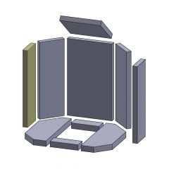 Wandstein vorne links/rechts 410x115x25mm (Vermiculite) passend für Oranier**