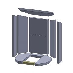 Bodenstein vorne 152x35x30mm (Vermiculite) passend für Oranier**