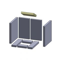 Heizgasumlenkplatte 185x125x25mm » Oranier**Nordik B