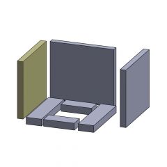 Wandstein links 270x250x25mm » Oranier**Nordik C