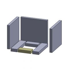 Bodenstein vorne/hinten 135x60x30mm » Oranier**