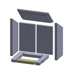 Bodenstein vorne/hinten 223x60x30mm (Vermiculite) passend für Oranier**