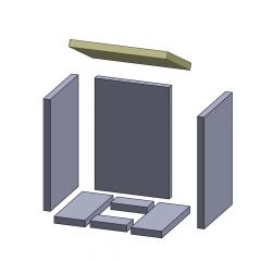 Heizgasumlenkplatte 360x260x25mm passend für Oranier Regina 8 Typ 4631-8**