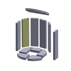 Wandstein/Rückwandstein links/rechts 420x105x25mm (Vermiculite) Oranier TrollA Typ 4625-6, Serie 1**