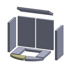 Bodenstein vorne links/rechts 205x109x25mm » Skantherm** Ariso A