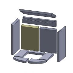 Rückwandstein links/rechts 315x220x25mm » Skantherm** Ariso B