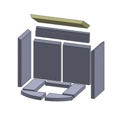 Heizgasumlenkplatte 439x165x25mm » Skantherm** Ariso B