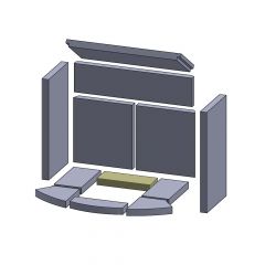 Bodenstein hinten 200x77x25mm (Vermiculite) passend für Skantherm**