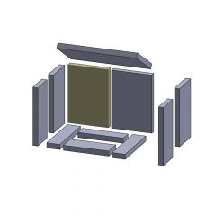 Rückwandstein links/rechts 285x200x25mm (Schamotte) passend für Thorma**