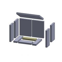 Bodenstein hinten 225x60x25mm (Schamotte) passend für Thorma**