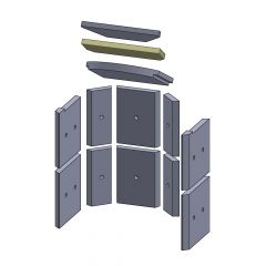 Heizgasumlenkplatte vorne 325x97x20mm » Wodtke**