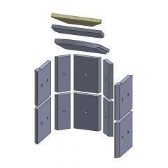 Heizgasumlenkplatte hinten 325x97x20mm » Wodtke**