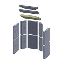 Heizgasumlenkplatte unten 302x245x30mm » Wodtke**